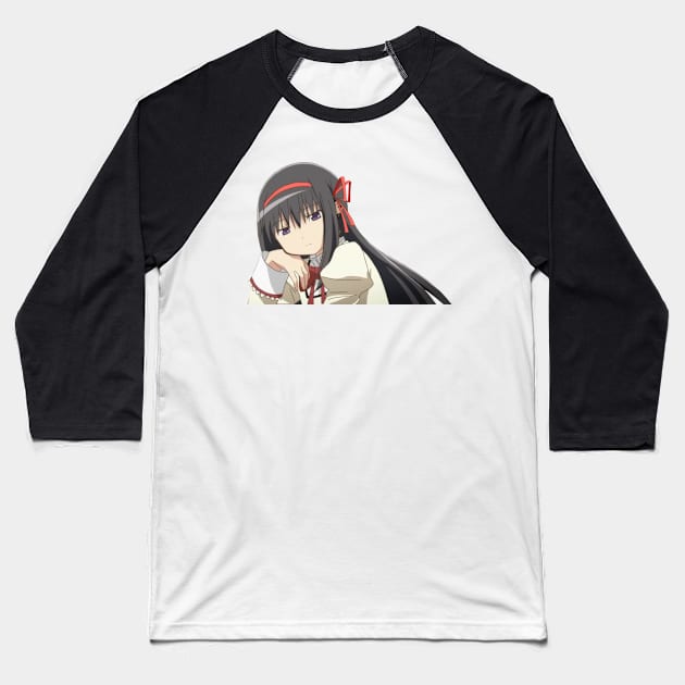 Homura Demon Smug Baseball T-Shirt by KokoroPopShop